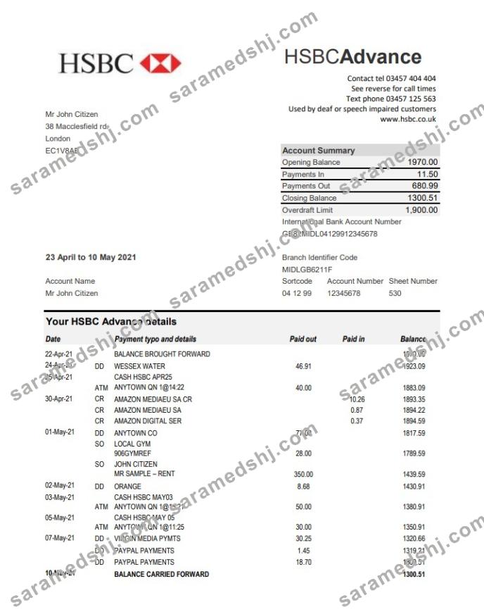 United Kingdom HSBC excel pdf